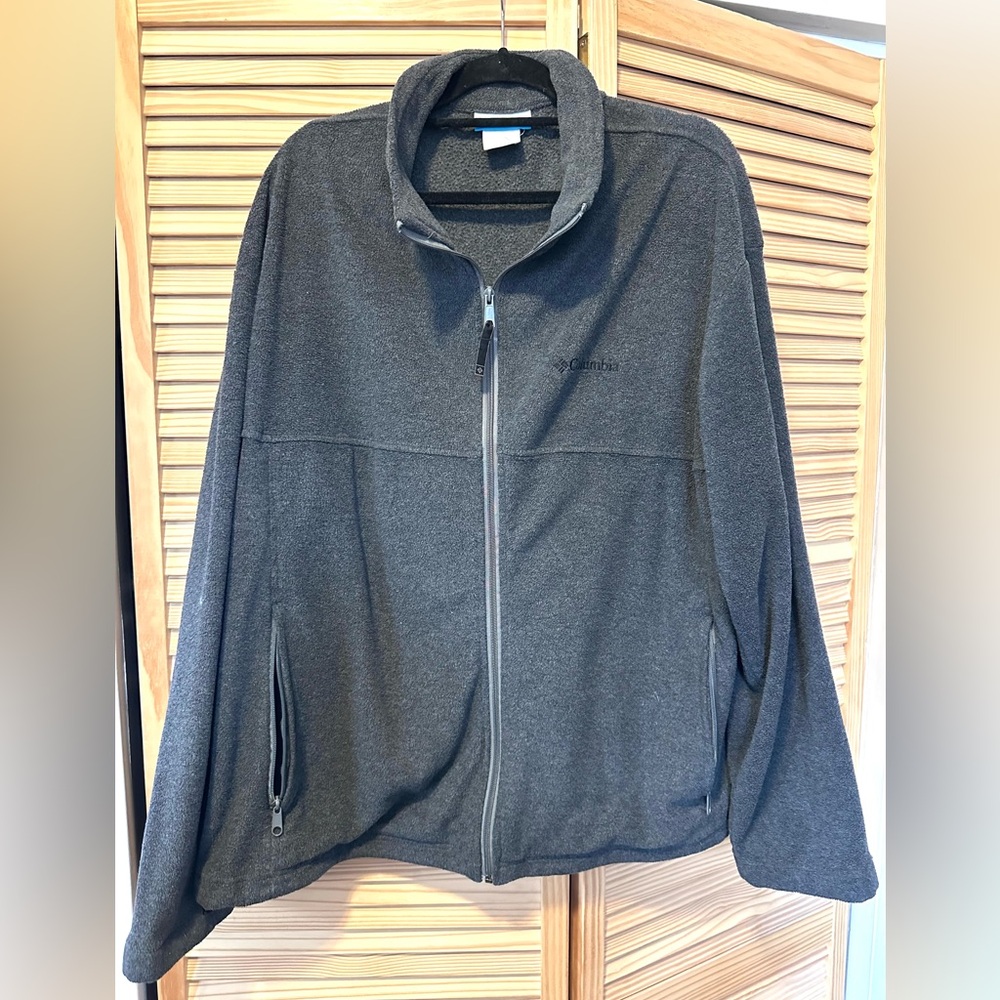 Columbia Unisex Full-Zip Gray Fleece Jacket XXL